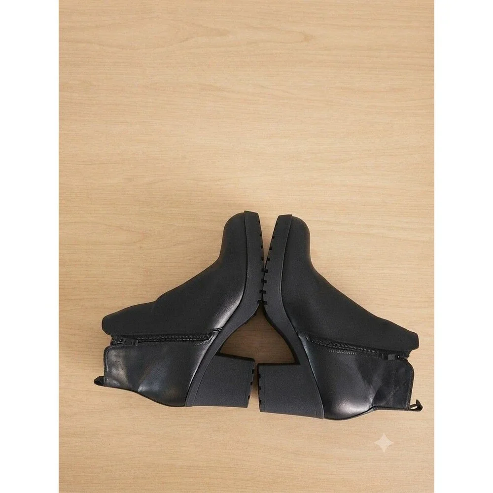 Refresh Club-01 Women's Elastic Panel Slip On Chunky Heel Ankle Booties, 10